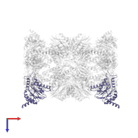 Proteasome subunit alpha type-4 in PDB entry 3sdi, assembly 1, top view.