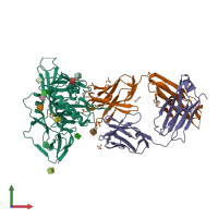 PDB entry 3se8 coloured by chain, front view.