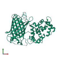 PDB entry 3sg2 coloured by chain, front view.