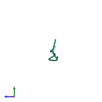 PDB entry 3sgo coloured by chain, side view.