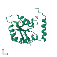 PDB entry 3sgw coloured by chain, front view.