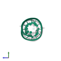 RNA (5'-R(*UP*UP*GP*GP*GP*CP*CP*GP*GP*CP*GP*GP*CP*GP*GP*GP*UP*CP*C)-3') in PDB entry 3sj2, assembly 1, side view.