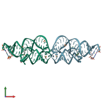 PDB entry 3skz coloured by chain, front view.