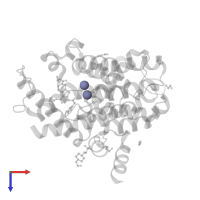 ZINC ION in PDB entry 3sl5, assembly 3, top view.