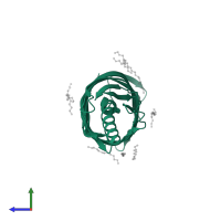 Autotransporter protein EspP translocator in PDB entry 3slo, assembly 1, side view.