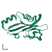 PDB entry 3smd coloured by chain, front view.