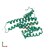 PDB entry 3smm coloured by chain, front view.