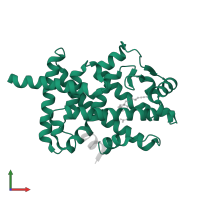 Peroxisome proliferator-activated receptor alpha in PDB entry 3sp6, assembly 1, front view.