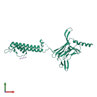 PDB entry 3spj coloured by chain, front view.