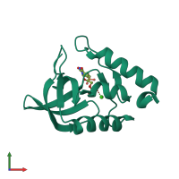 PDB entry 3sr1 coloured by chain, front view.