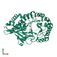 PDB entry 3ssz coloured by chain, front view.