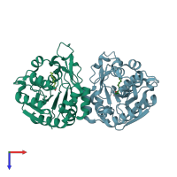 PDB entry 3sty coloured by chain, top view.