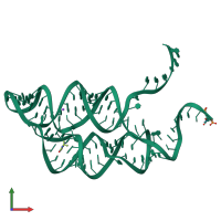 PDB entry 3sux coloured by chain, front view.
