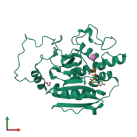 PDB entry 3sx5 coloured by chain, front view.