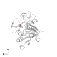 beta-D-galactopyranose in PDB entry 3sxd, assembly 1, side view.