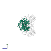 Methylamine utilization protein MauG in PDB entry 3sxt, assembly 1, side view.