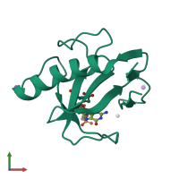 PDB entry 3syu coloured by chain, front view.