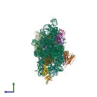 PDB entry 3t1y coloured by chain, side view.