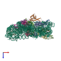 PDB entry 3t1y coloured by chain, top view.