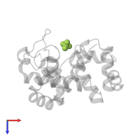 SULFATE ION in PDB entry 3t36, assembly 1, top view.