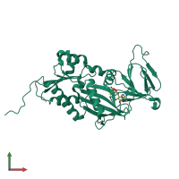 PDB entry 3t99 coloured by chain, front view.
