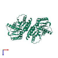 Arabinose metabolism transcriptional repressor in PDB entry 3tb6, assembly 1, top view.