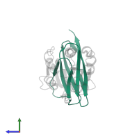 Intercellular adhesion molecule 1 in PDB entry 3tcx, assembly 1, side view.