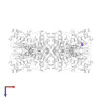 SODIUM ION in PDB entry 3tde, assembly 1, top view.