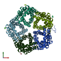 PDB entry 3te0 coloured by chain, front view.