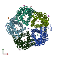 PDB entry 3te2 coloured by chain, front view.