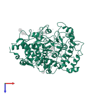 Lactoperoxidase in PDB entry 3tgy, assembly 1, top view.