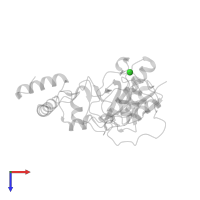 CHLORIDE ION in PDB entry 3tnx, assembly 1, top view.