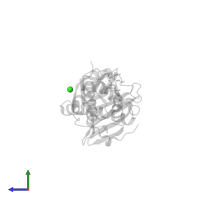 CHLORIDE ION in PDB entry 3tob, assembly 1, side view.