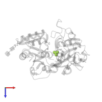 CARBONATE ION in PDB entry 3tod, assembly 1, top view.