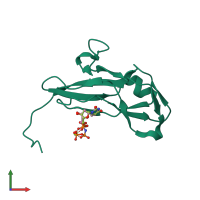 PDB entry 3tq3 coloured by chain, front view.