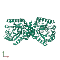 dihydropteroate synthase in PDB entry 3tr9, assembly 2, front view.
