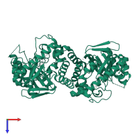 dihydropteroate synthase in PDB entry 3tr9, assembly 2, top view.