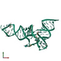 PDB entry 3tra coloured by chain, front view.