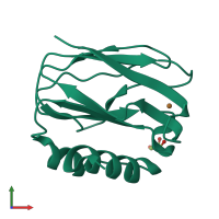 PDB entry 3tu6 coloured by chain, front view.