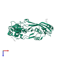 Glycoprotein elicitor in PDB entry 3tw5, assembly 1, top view.