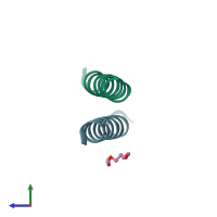 PDB entry 3twe coloured by chain, side view.