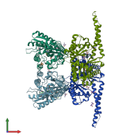 PDB entry 3ty9 coloured by chain, front view.