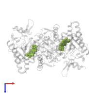 PROTOPORPHYRIN IX CONTAINING FE in PDB entry 3tyo, assembly 1, top view.