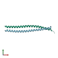 PDB entry 3tyy coloured by chain, front view.