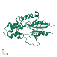 PDB entry 3u19 coloured by chain, front view.