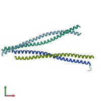 PDB entry 3u1a coloured by chain, front view.