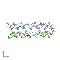 PDB entry 3u29 coloured by chain, front view.