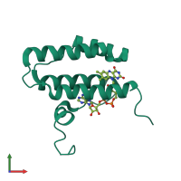 PDB entry 3u2m coloured by chain, front view.