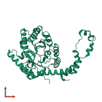 PDB entry 3u3h coloured by chain, front view.