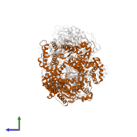 ATP-dependent helicase/deoxyribonuclease subunit B in PDB entry 3u44, assembly 1, side view.